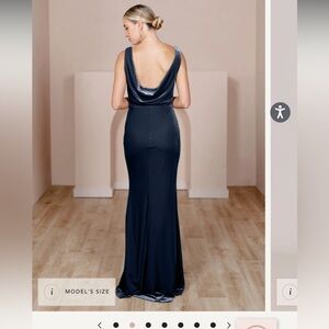 Revelry Dakota Velvet Dress in color Royal Blue